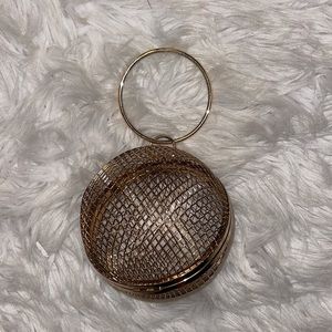 Gold ball metal purse